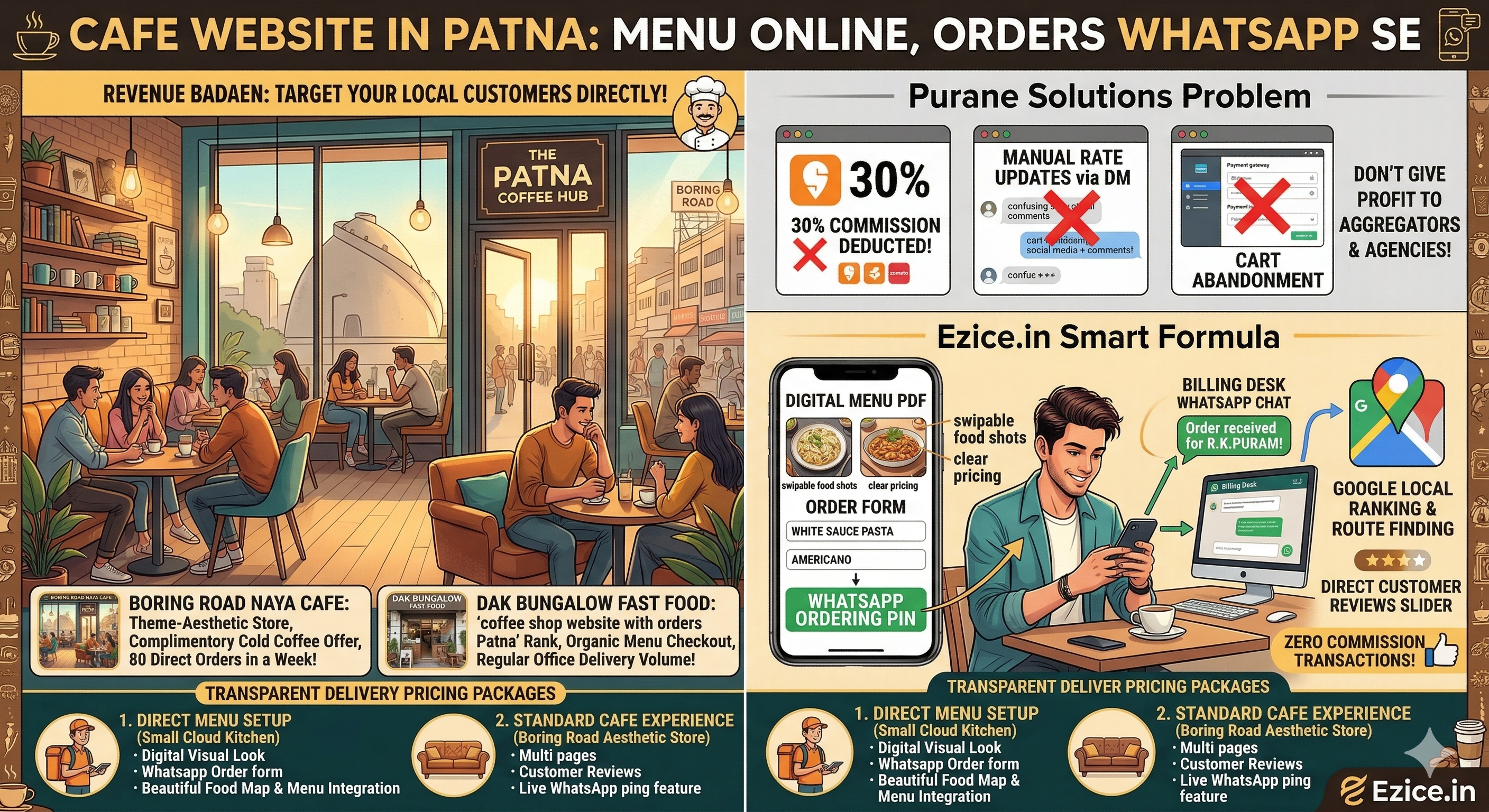 Cafe Website in Patna: Menu Online, Orders WhatsApp Se (2026 Guide)