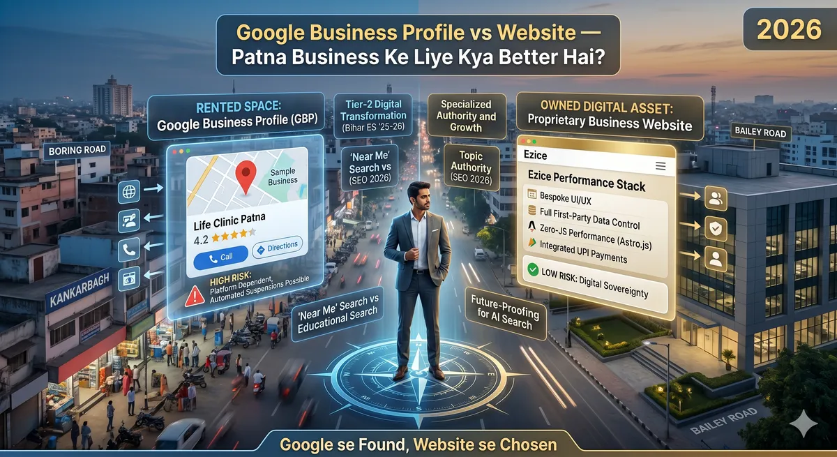 Google Business Profile vs Website | Patna Local SEO